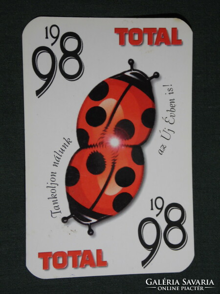 Card calendar, total gas stations, graphic designer, advertising figure, ladybug, 1998, (6)