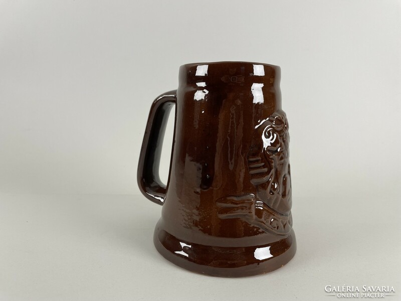 Glazed ceramic beer mug - Gyula Castle