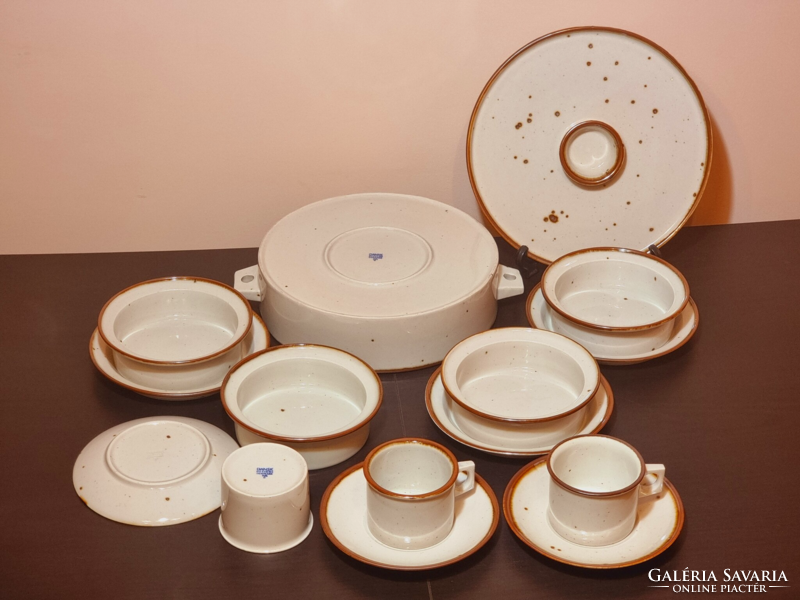Dansk design / niels refsgaard/ the work of a Danish manufactory, porcelain - stoneware set elements, xx.Szd