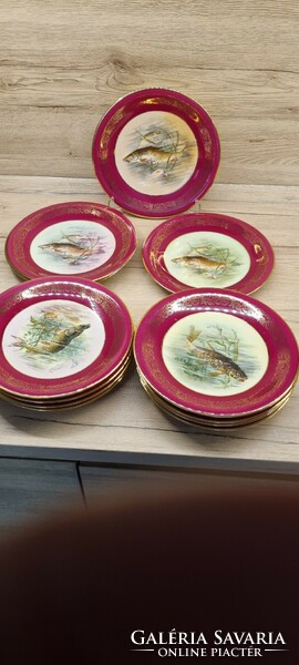 Limoges French 12 fish plates