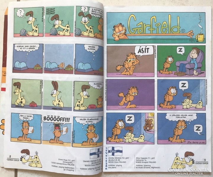 Garfield - 2005/8 augusztus- 188. szám - képregény - pl. szülinapra