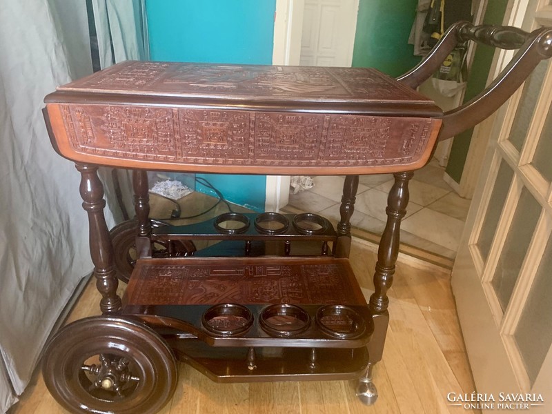 Leather trolley drink holder