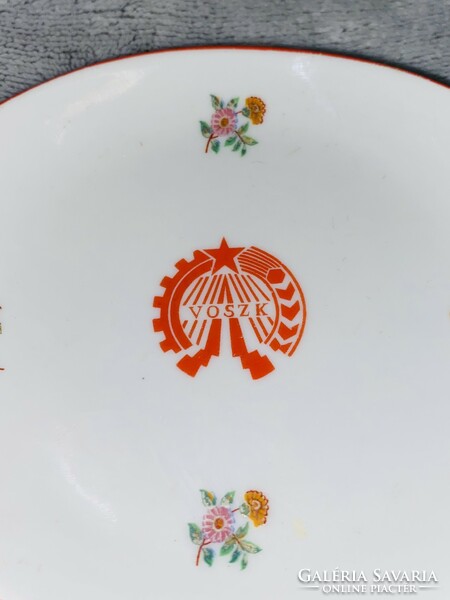 Marked old red star Hóllóháza porcelain Vosk catering industry national cooperative kp bowl