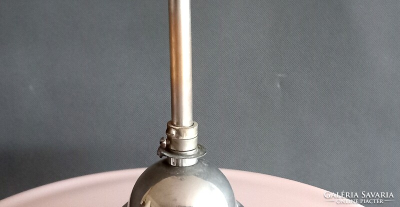 Art deco bauhaus-streamline nickel-plated copper ceiling lamp negotiable.