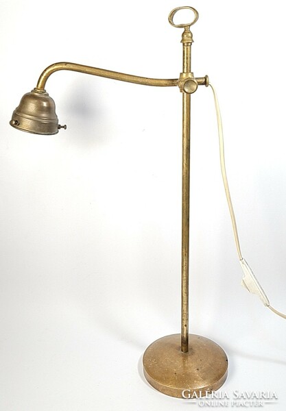 Vintage réz asztali lámpa / banklámpa
