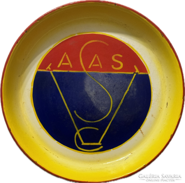 Vasas sc large enamel decorative bowl around 1950