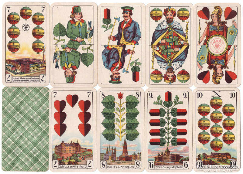 239. German serialized skat card Prussian card image Vass Altenburg Thüringen 32 sheets around 1940