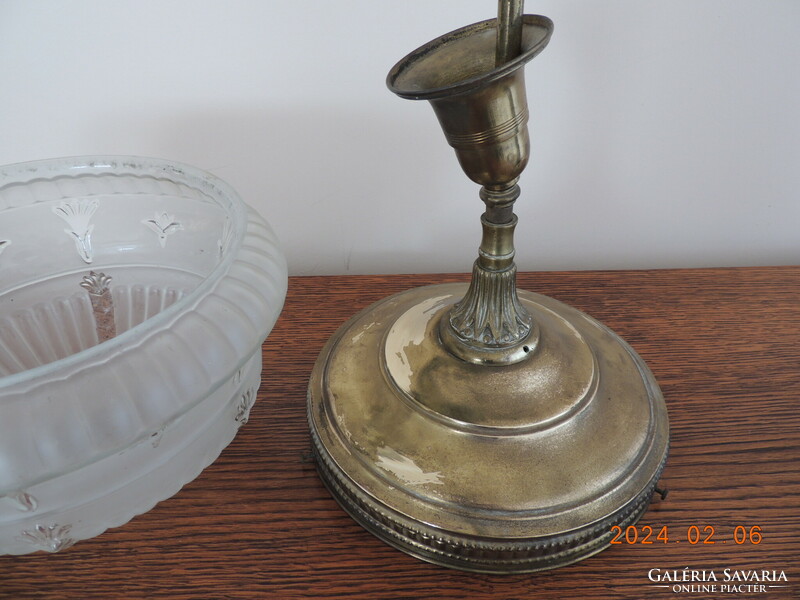 Antique glass lampshade