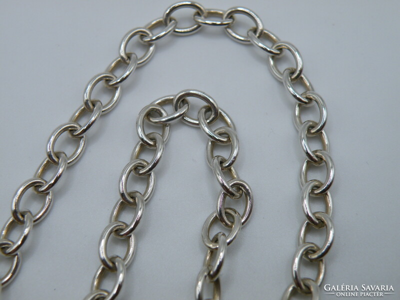 UK0125  Elegáns lila szív alakú ametiszt köves ezüst nyaklánc 925