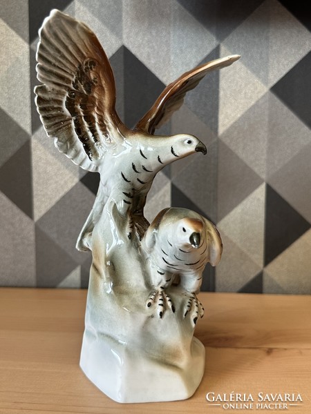 Carl Scheidig German porcelain eagle pair, eagles