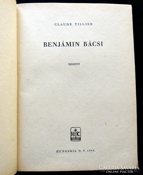 Claude Tillier: Benjámin bácsi (1949)