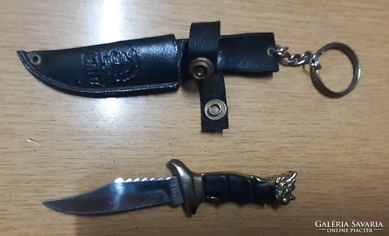 Crocodile dundee knife case with mini keychain 10 cm.