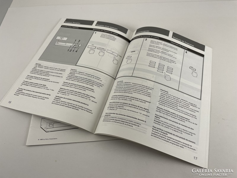 Sony st-s100/s100l fm stereo fm-am tuner user manual 1988