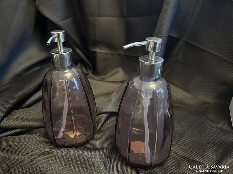 Szappan adagoló fürdőszoba kellékek tárolók vintage üveg egyben
