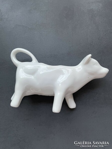 White cow, milking cow