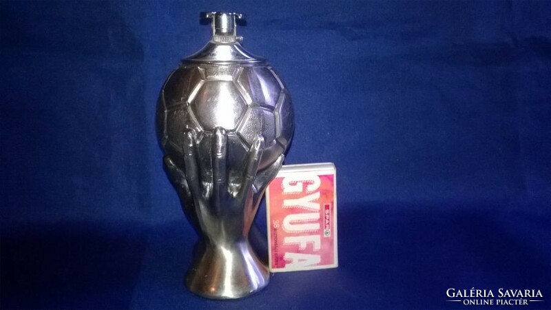 Figural table lighter 08. - Metal football cup