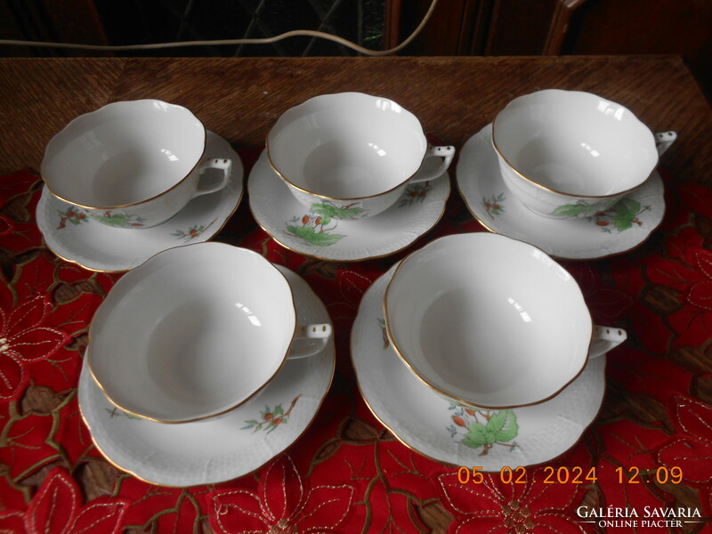 Tea cup with rosehip pattern from Herend