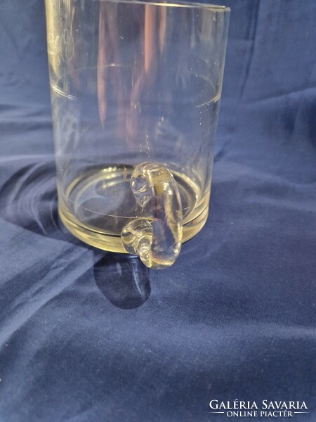 Old beautiful authenticated glass jug 5dl.