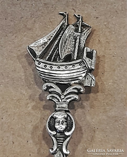 Régi holland ezüst hajós kiskanál