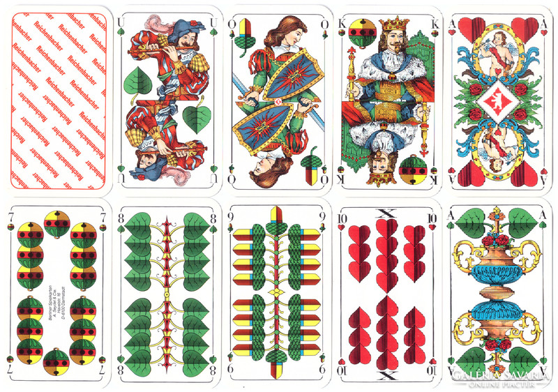 235. Schafkopf tarock German serial number card Bavarian card picture 36 sheets berliner sielkarten around 1990