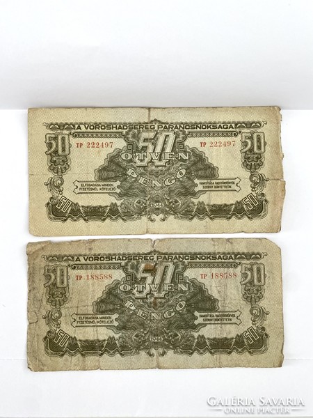 2 Pieces fifty pengő 50 pengő 1944 Red Army command