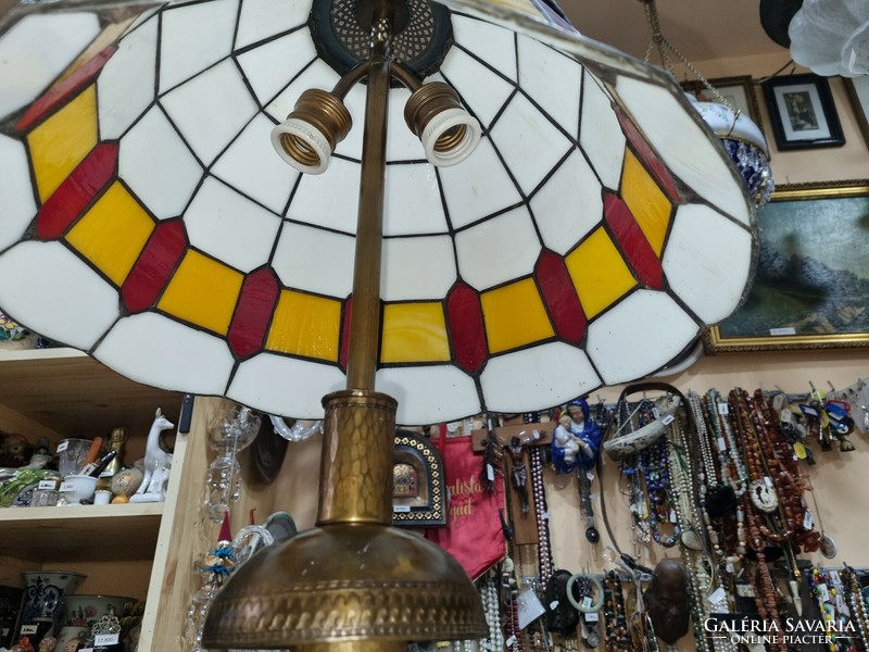 Old restored tiffany burr table lamp