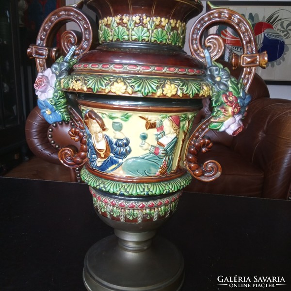 Historic majolica decorative vase! M: 40cm!/
