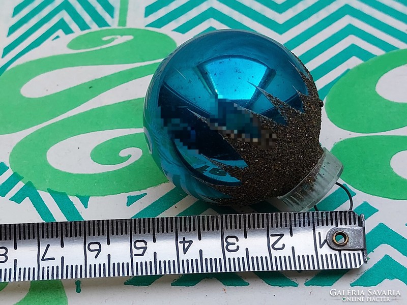 Retro glass Christmas tree decoration blue sphere glass decoration