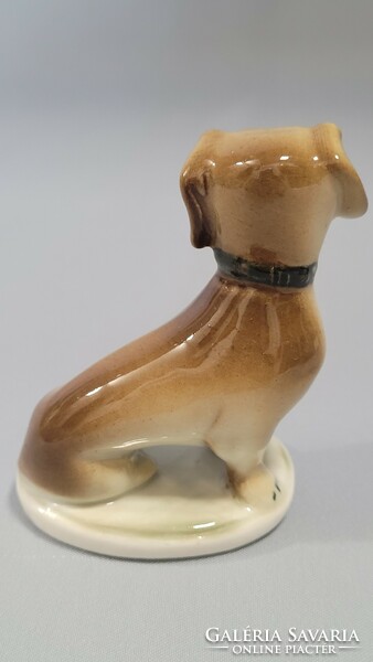 Zsolnay hand painted, dachshund, dachshund dog