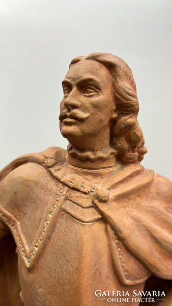 Zsigmond Strobl of Kisfaludi - ii. Terracotta statue of Ferenc Rákóczi