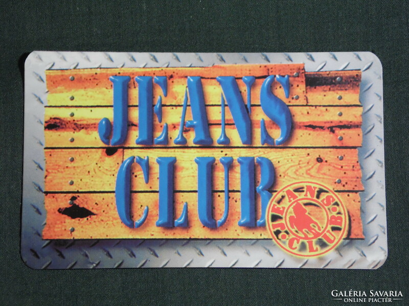 Card calendar, jeans club clothing fashion stores, Budapest, Pécs, Miskolc, Sopron, 1998, (6)