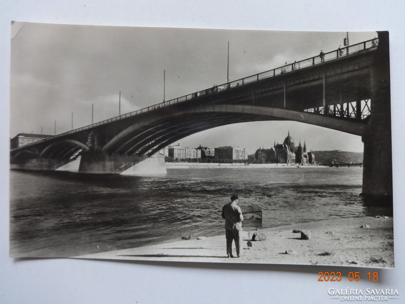 Old postcard: Budapest, Margthíd (1957)