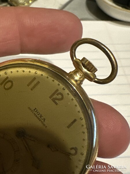 Gold doxa pocket watch in 14 kr design in original condition for sale! Price: 140,000.-