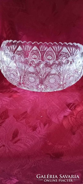 Crystal oval high bowl (18x12 cm)