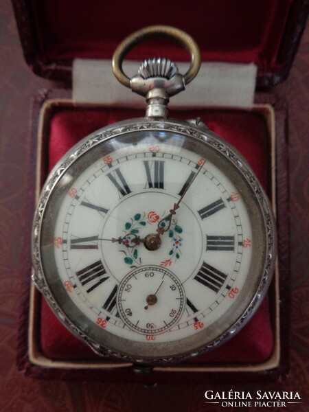 Beautiful antique silver pocket watch with seconds