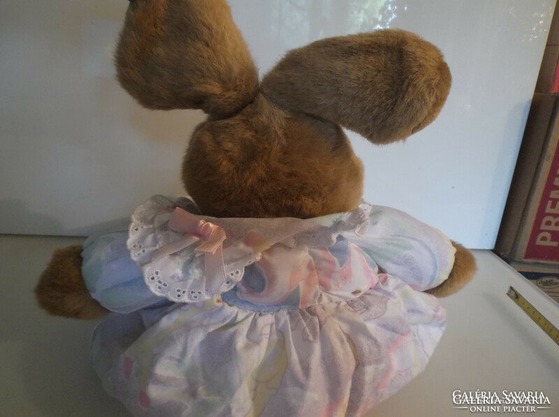 Rabbit - 40 x 35 cm - extra soft - plush - cotton - brand new - exclusive - German - flawless