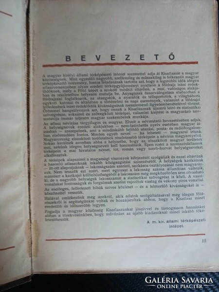 Magyar Királyi Állami Térképészeti Intézet: Kisatlasz  1934