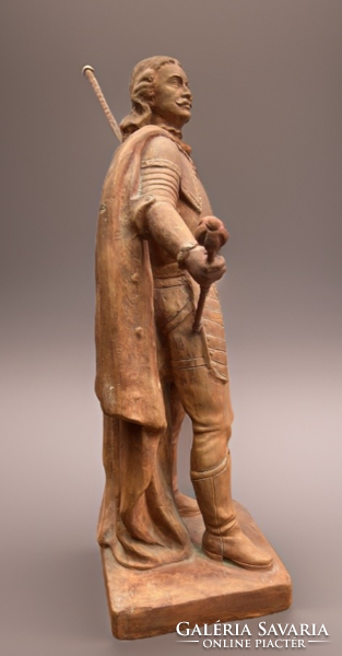 Zsigmond Strobl of Kisfaludi - ii. Terracotta statue of Ferenc Rákóczi