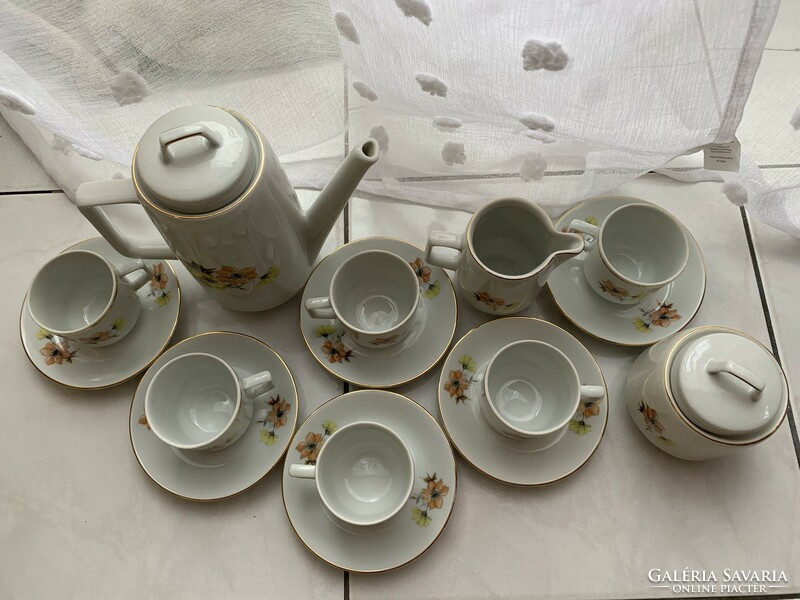 Bulgarian porcelain tea set for 6 people