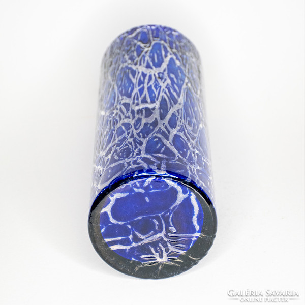 Handmade, polished glass vase