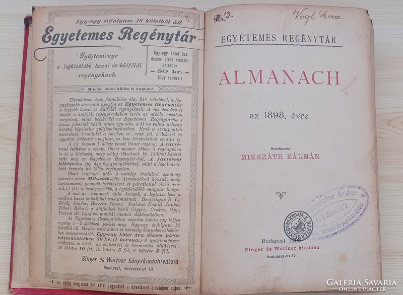 126 éves almanach, könyv