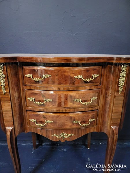 Emprie kidney-shaped chest of drawers with 3 drawers