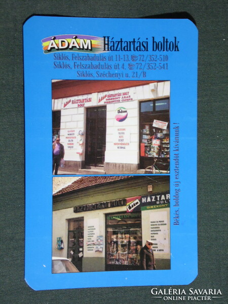 Card calendar, ádám household stores, siklos, 1999, (6)