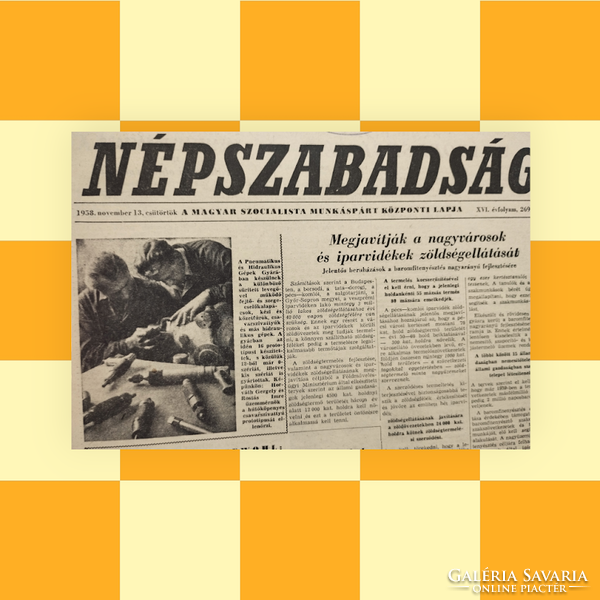 1961 március 15  /  Népszabadság  /  eredeti újság szülinapra. Ssz.:  21427