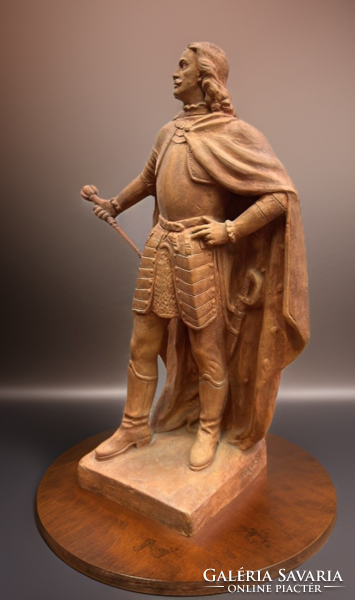 Zsigmond Strobl of Kisfaludi - ii. Terracotta statue of Ferenc Rákóczi