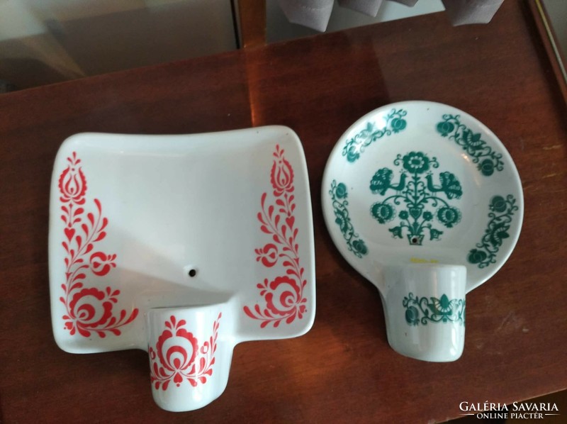 2 retro drasche porcelain wall lamps in one