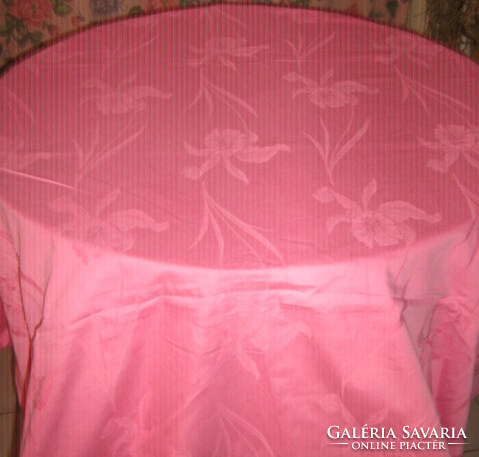 Beautiful pink narcissus damask tablecloth