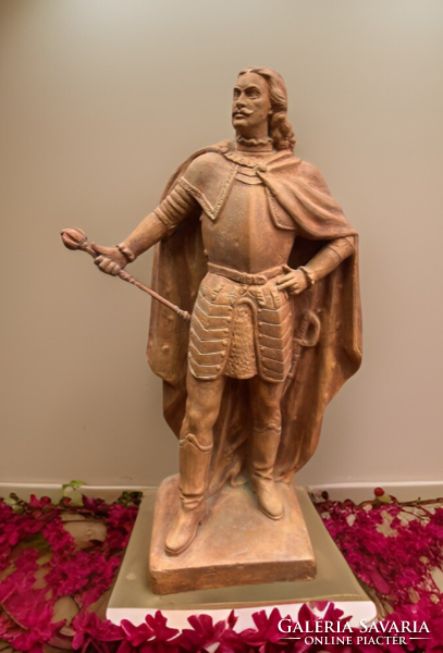 Zsigmond Strobl of Kisfaludi - ii. Terracotta statue of Ferenc Rákóczi