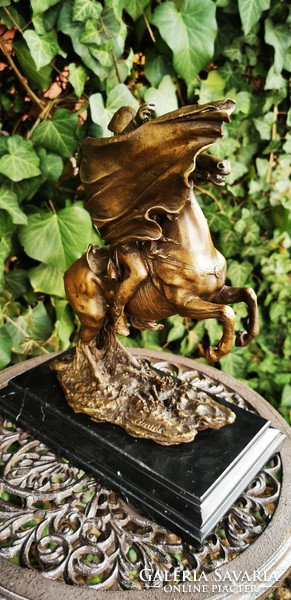 Napoleon on horseback - bronze statue art object