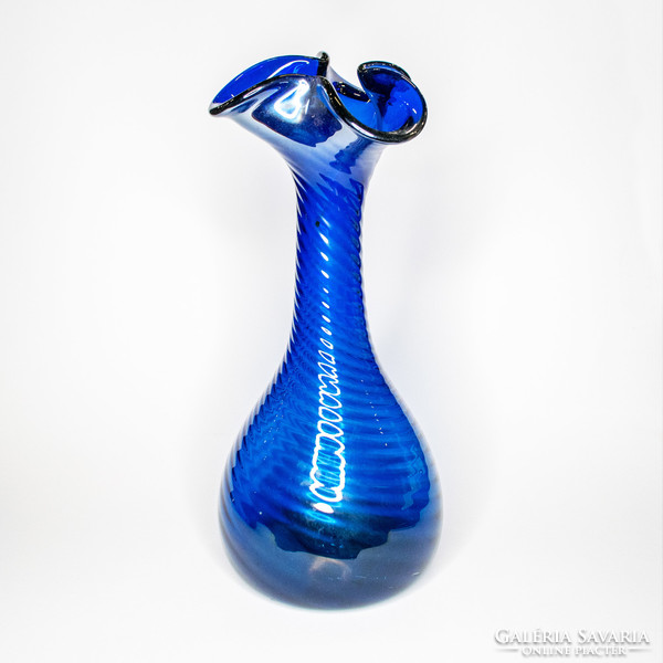 Handmade twisted glass vase